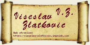 Višeslav Zlatković vizit kartica